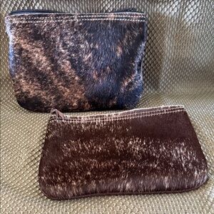 Brown Fur Travel Bag Set